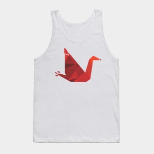 red bird origami polygonal vector icon Tank Top